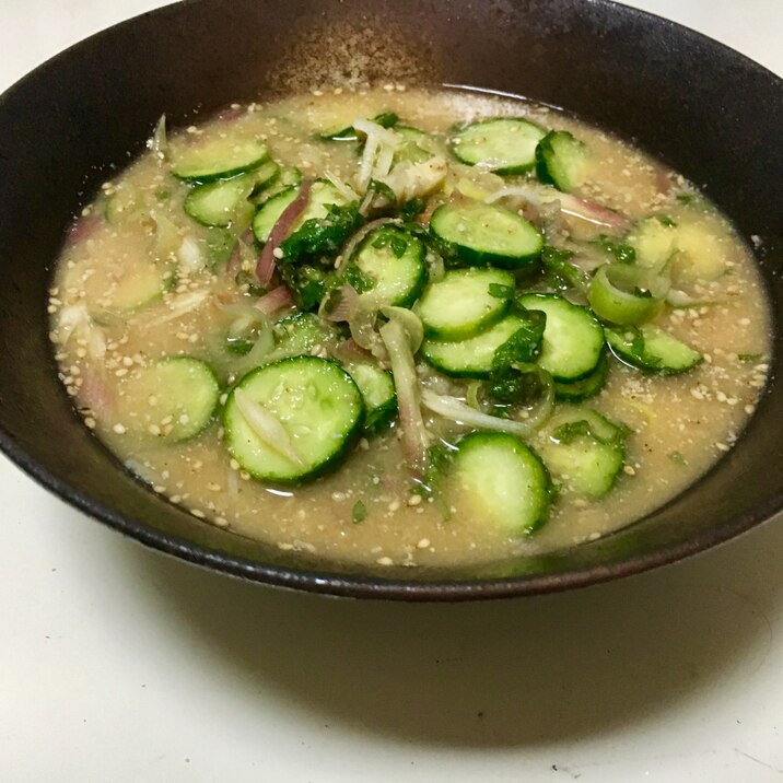 夏にぴったり冷汁そうめん